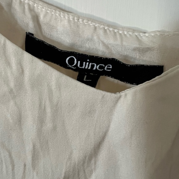 Quince Washable Stretch Silk V-Neck Cami in ivory - Picture 2 of 4